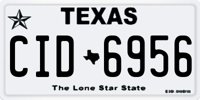 TX license plate CID6956