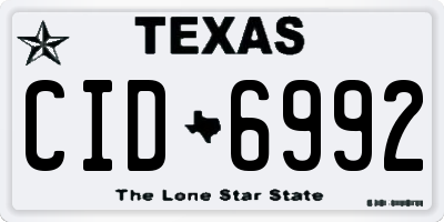 TX license plate CID6992