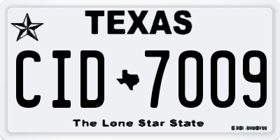 TX license plate CID7009