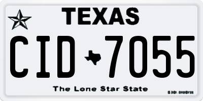 TX license plate CID7055