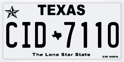 TX license plate CID7110