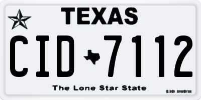 TX license plate CID7112
