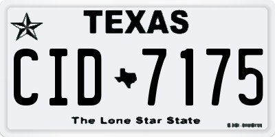 TX license plate CID7175