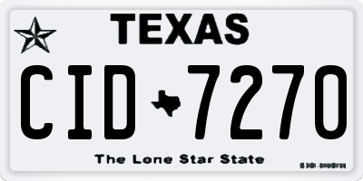 TX license plate CID7270