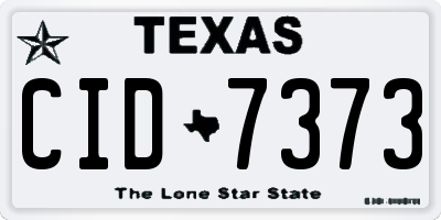 TX license plate CID7373