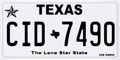 TX license plate CID7490