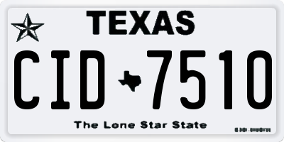 TX license plate CID7510