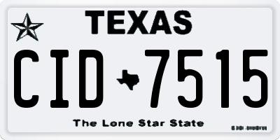 TX license plate CID7515