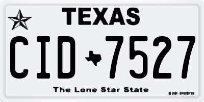 TX license plate CID7527