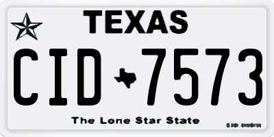 TX license plate CID7573
