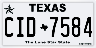 TX license plate CID7584