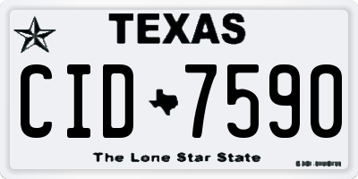 TX license plate CID7590