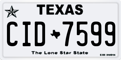 TX license plate CID7599