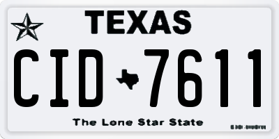 TX license plate CID7611