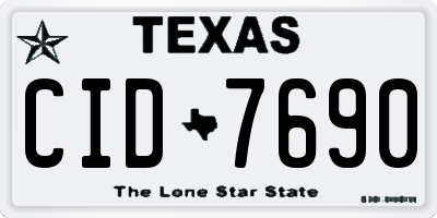 TX license plate CID7690
