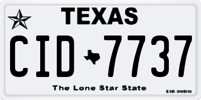 TX license plate CID7737