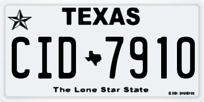 TX license plate CID7910
