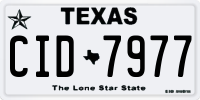 TX license plate CID7977
