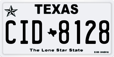 TX license plate CID8128