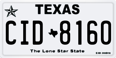 TX license plate CID8160