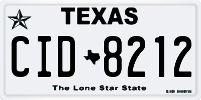 TX license plate CID8212