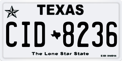 TX license plate CID8236