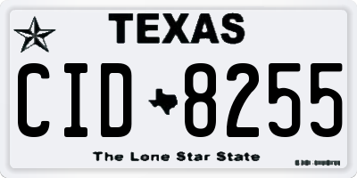 TX license plate CID8255