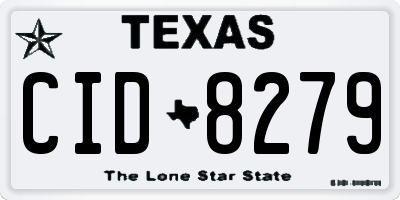 TX license plate CID8279