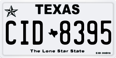 TX license plate CID8395