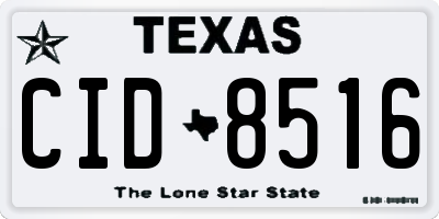 TX license plate CID8516