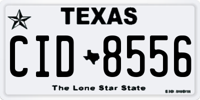 TX license plate CID8556