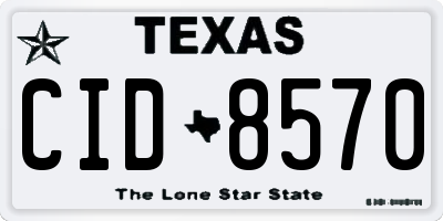 TX license plate CID8570
