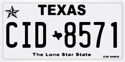 TX license plate CID8571