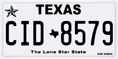 TX license plate CID8579