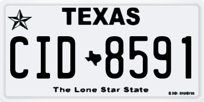 TX license plate CID8591