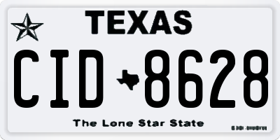 TX license plate CID8628