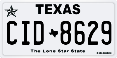 TX license plate CID8629