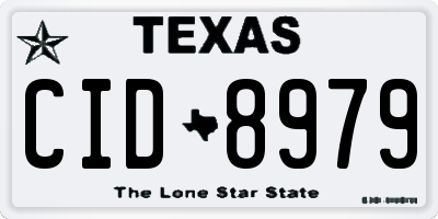 TX license plate CID8979