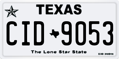 TX license plate CID9053