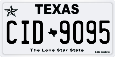 TX license plate CID9095
