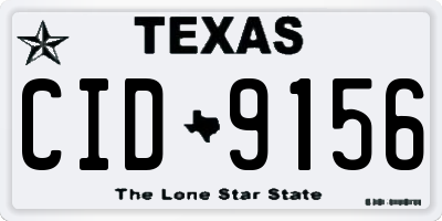 TX license plate CID9156