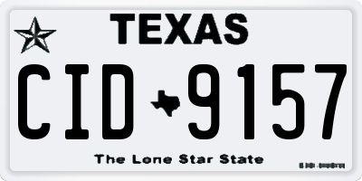 TX license plate CID9157