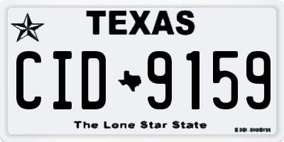 TX license plate CID9159