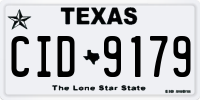 TX license plate CID9179