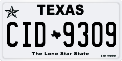 TX license plate CID9309