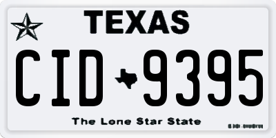TX license plate CID9395