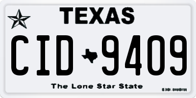 TX license plate CID9409