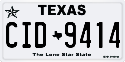 TX license plate CID9414