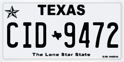 TX license plate CID9472