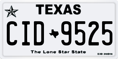 TX license plate CID9525